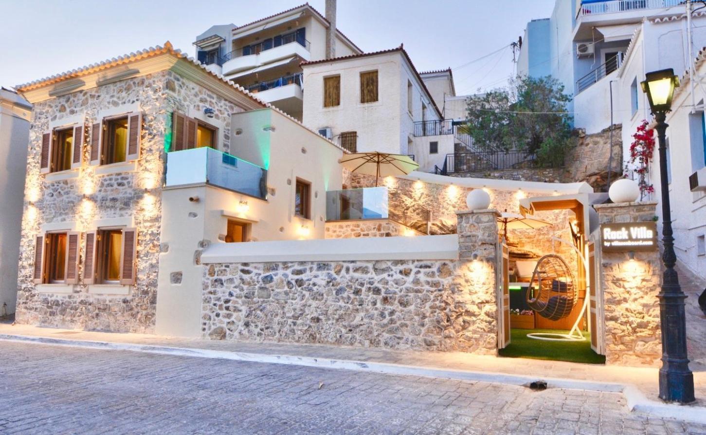 Villasonboard Rock Villa 3 Bed, 3 Bath, Jacuzzi, Seaside 埃尔米奥尼 外观 照片